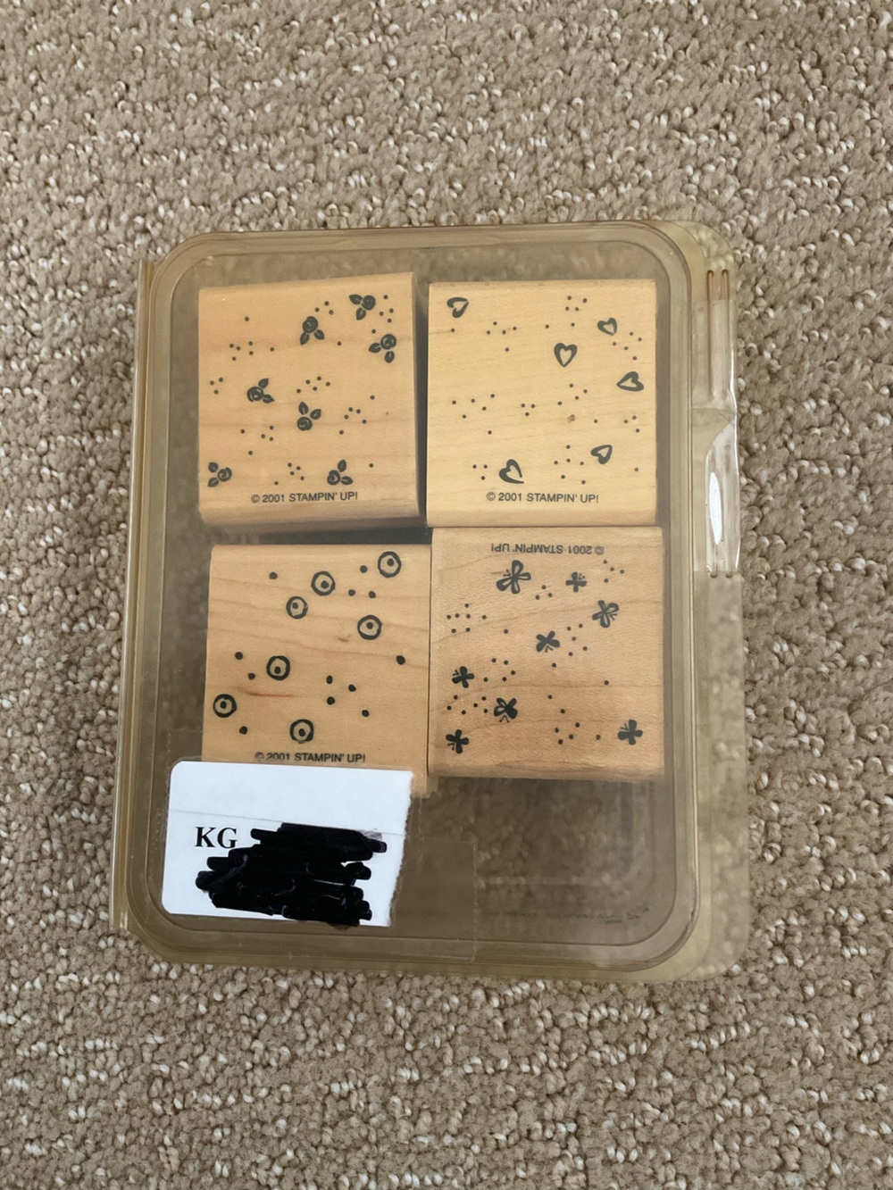 Stampin’ Up! Beyond the Basics Mounted Stamp Set 2001 Retired Set of 4